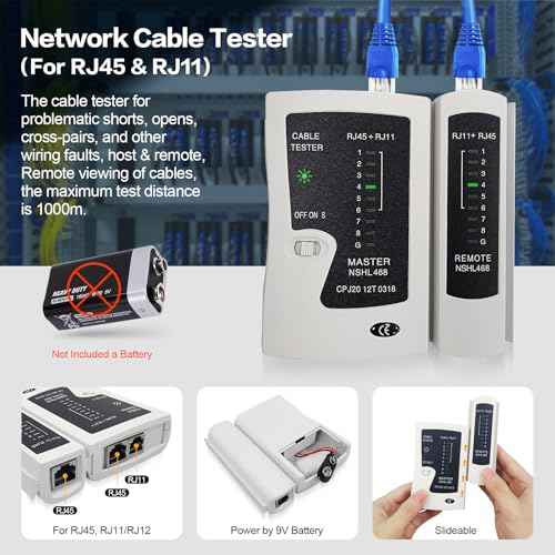RJ45 Crimp Tool Kit Pass Through Crimper RJ45 Crimping Tool Stripper Cutter Crimper All-in-One for 8P RJ45 Cat5 Cat5e Cat6 6P RJ11/12 Telephone Connectors Network Enthernet Crimper kit (2)