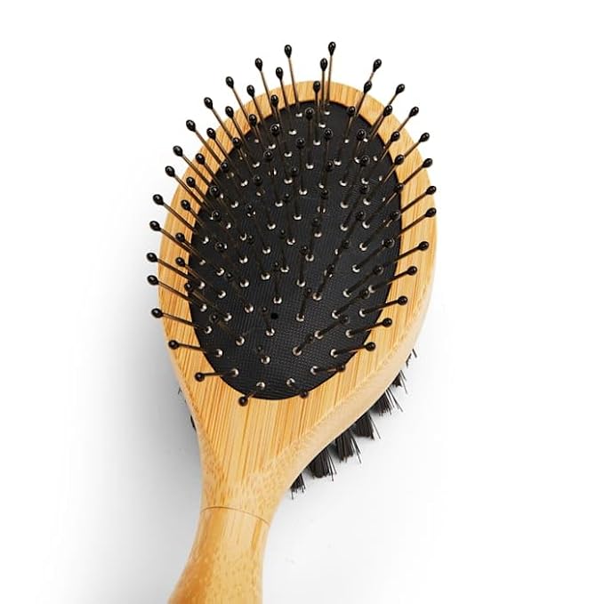 Well & Good by Petco Bamboo Pin and Bristle Dog Brush for All Coats, Small