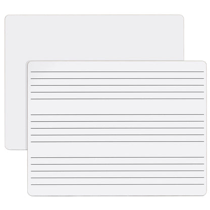 Bright Creations 12-Pack Classroom Music Staff Dry Erase Boards - 9 x 12 Inch Double-Sided Lapboards & Graph Whiteboard - Music Teaching Aids with Erasers