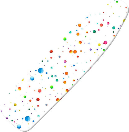Extra Thick Ironing Board Cover and Pad, Colorful Polka Dot 15x54 Ironing Board
