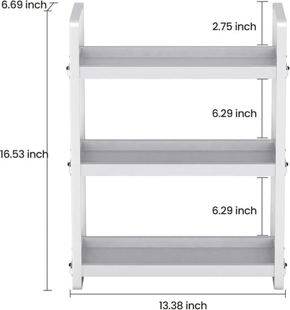 HNRLOY Bathroom Counter Organizer,Bathroom Countertop Organizer,Counter Shelf,Countertop Storage,Organization and Storage,Makeup Shelf,Sink Caddy(Grey 3 Tier)