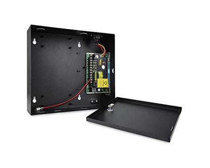 MENGQI-CONTROL 4 Doors Complete TCP/IP PIN Code RFID Card/Fob Access Control Systems with North American Standard Electric Strike for Latch Doors Keypad Reader 110V Power Supply APP Remote Open Door
