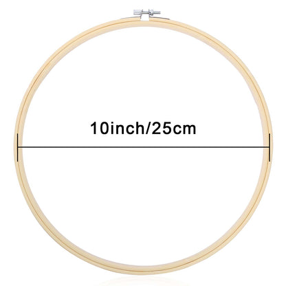 Caydo 12 Pieces 10 Inch Embroidery Hoops, Cross Stitch Hoops Ring for Art Craft Handy Sewing and DIY Embroidery Craft