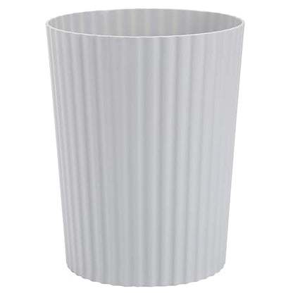 JiatuA Small Trash Can Plastic Wastebasket Round Garbage Container Bin for Bathroom, Kitchen, Bedroom, Home Office, College Dorm, Grey