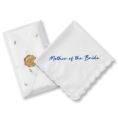 TRULIVA Wedding Gifts, Wedding Handkerchief, Mother of the Bride Gifts, Something Blue