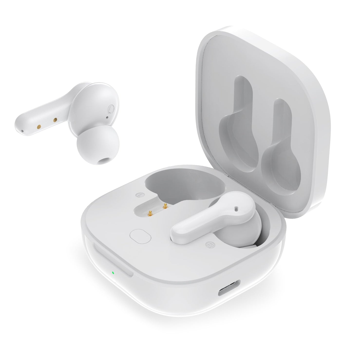 QCY T13 True Wireless Earbuds Bluetooth 5.1 Headphones Touch Control with Charging Case Waterproof Stereo Earphones in-Ear Built-in Mic Headset 40H Playtime (White)