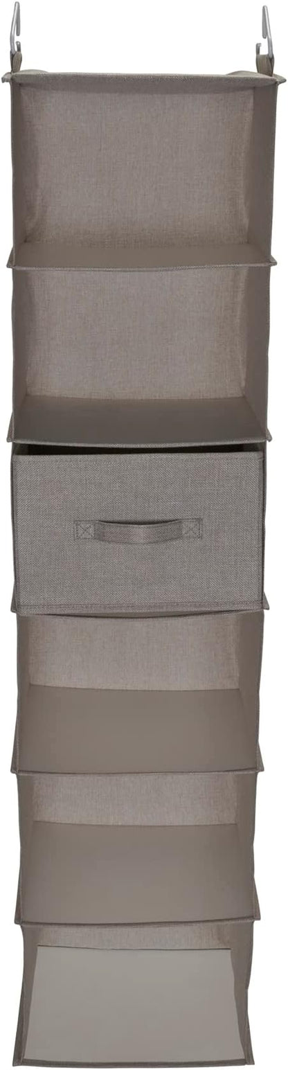 Household Essentials 6 Shelf Hanging Closet Organizer, Hanging Closet Shelf