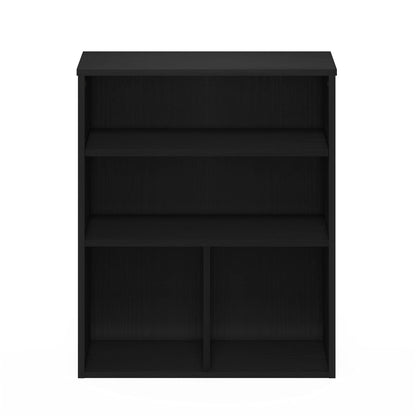 Furinno PASIR Book Shelf, 3-Tier Display Bookshelf with Adjustable Shelf, Cube Storage Bookcase, 11.8 x 23.6 x 28.2, for Living Room, Bedroom, Home Office, Black Oak