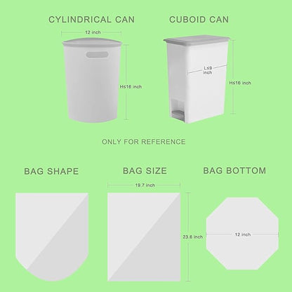 Small Trash Bags, Inwaysin Small Garbage Bags 4-6 Gallon Biodegradable Can