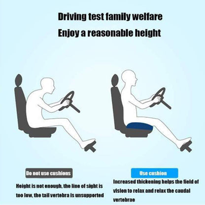 Car Booster Seat Cushion Raise The Height for Short People Driving Hip (Tailbone) and Lower Cack Fatigue Relief Suitable for Trucks, Cars, SUVs, Office Chairs, Wheelchairs (Pure Black)