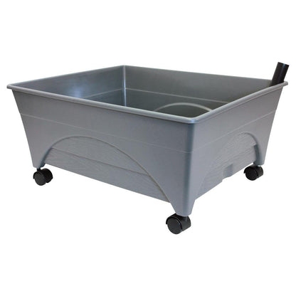 Emsco Group City Picker Raised Bed Grow Box – Self Watering and Improved Aeration – Mobile Unit with Casters - Slate