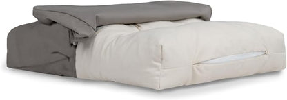 Naturepedic Organic Large Pet Bed - Super Plush Dog & Cat Beds - Ultra Supportive Dog Bed Mat - Ideal Pet Bed with No Polyurethane Foam - 35" x 22" x 4"