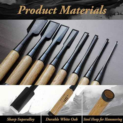 SUIZAN Japanese Wood Chisel 1/8" (3mm) - Professional Oire Nomi Woodworking tools