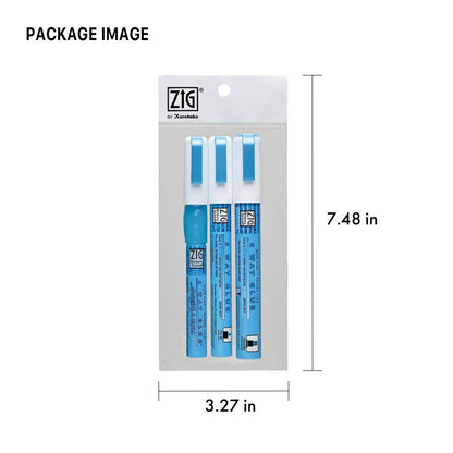 Kuretake Zig 2 Way Glue Pen 3 Variety Set, Adhesive for Professional,Artists, Crafting, Scrapbooking, Gift Card, Made in Japan