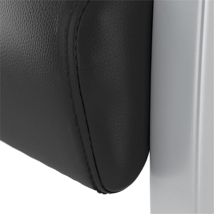 Bush Business Furniture Arrive Waiting Room Guest Chair with Arms in Black Vinyl, Reception Area Seating for Office and Lobby