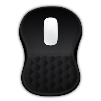 Hokafenle Ergonomic Mouse Pad Wrist Support with Massage Design, Wrist Rest Pain Relief Mousepad with Memory Foam&Non-Slip PU Base, Mouse Pads for Wireless Mouse & Desk (12x8 inch,Black)