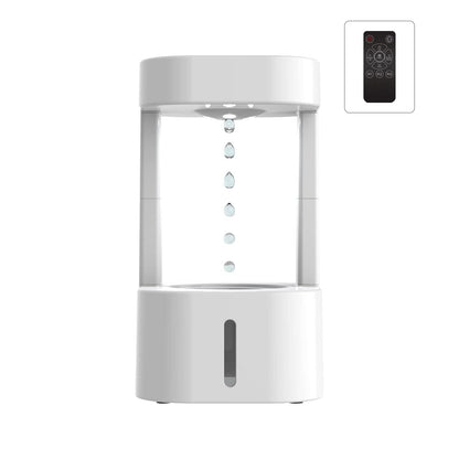 Anti-Gravity Humidifier, Levitating Water Fountain with 7-Color Mood Light, 3-in-1 Tabletop Fountain & Mini Humidifier for Home Office Bedroom, Novelty Gift