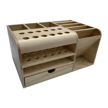 SUIDI Mutifunctional bamboo Wooden Storage Box Desktop Phone Repair Screwdriver Tweezers Holder Phone Parts Organizer Tool Organizer