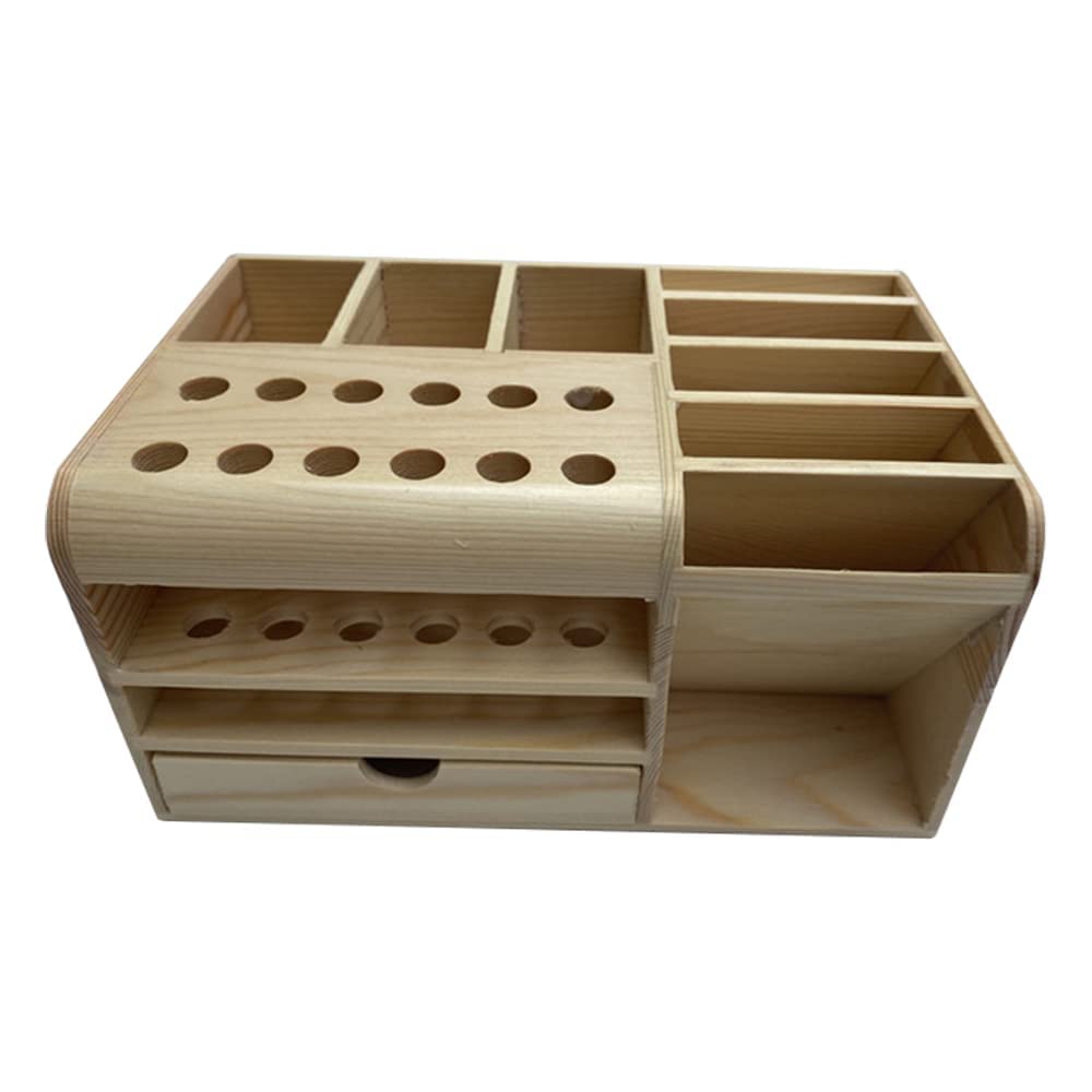 SUIDI Mutifunctional bamboo Wooden Storage Box Desktop Phone Repair Screwdriver Tweezers Holder Phone Parts Organizer Tool Organizer