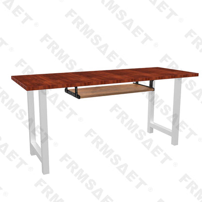 FRMSAET Furniture Accessories Office Product Suits Hardware 20/24/30 inches Keyboard Drawer Tray Wood Holder Under Desk Adjustable Height Platform. (30 inches, Brown)
