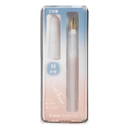 Pilot Kakuno Fountain Pen Madoromi Color Series, Gold (Smiley Face) Medium Nib, Perfect for Beginners and Creative Expression, Ivory, PFKA-1MDIM