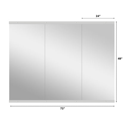Snowdool Home Gym Mirror, 48''X24''(Each) -3PCS Full Body Mirror for Yoga, Garage, Dance Studio, Anti-Rust, Tempered Glass,Frameless Mirrors, Wall-Mounted Large Workout Mirrors