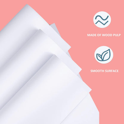 300 Sheets Arts Craft Paper for Drawing 18” x 24” White Construction Paper for Art Project Supplies, Standard Weight