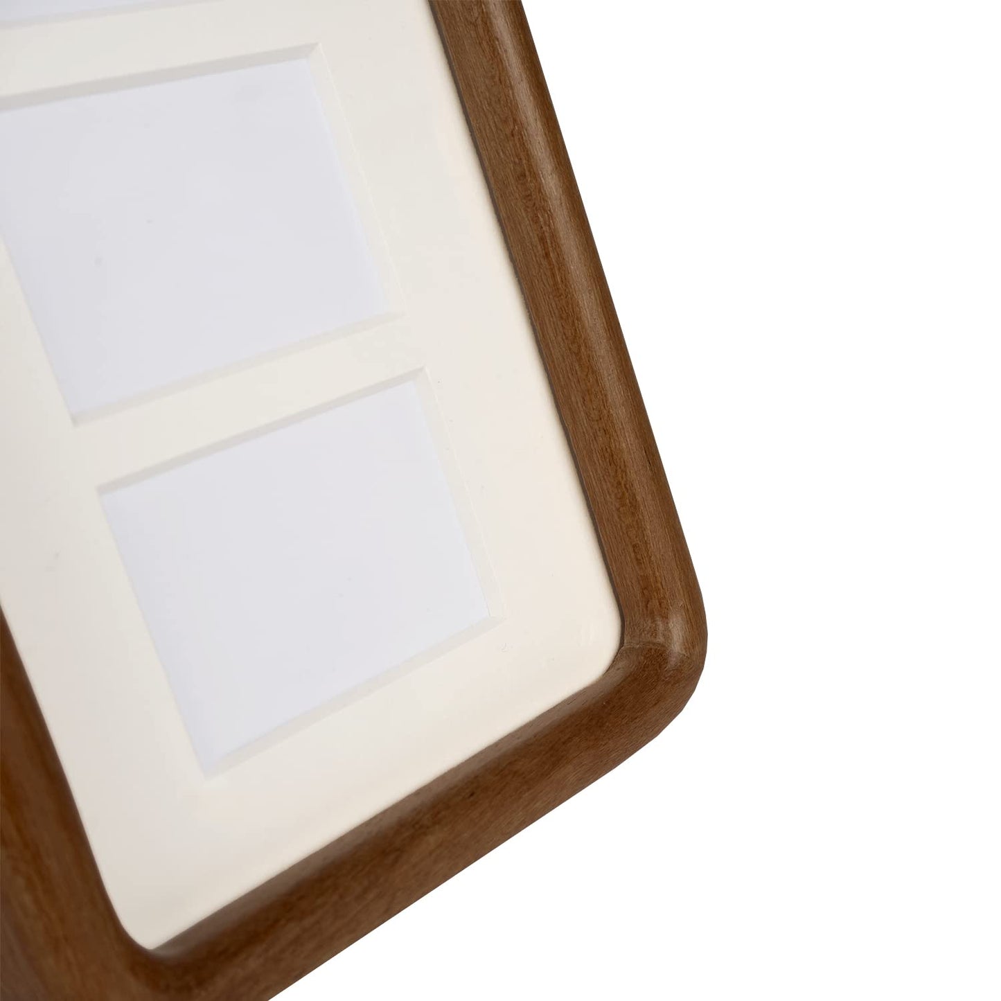 Hans 4"x12" Frames Collage Photo Frame Single Mat with Six 1.5x2.5 Openings and Satin Solid Frame Horizontal or Vertical(6 Openings)
