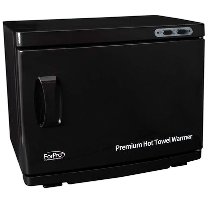 ForPro Professional Collection Premium Hot Towel Warmer, 23L Extra Large Capacity, Two Stainless Steel Racks, Black