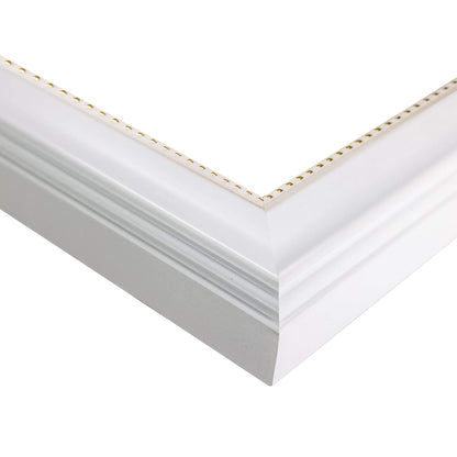 GraduationMall 5x7 Picture Frames, Real Glass, Display Photos for Wall or Tabletop, White with Gold Beads, 2-Pack