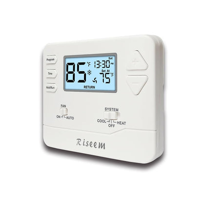 Programmable Thermostat for Home,Conventional Single-Stage Systems,5-1-1 Day Programmable Digital Energy-Saving Thermostat,up to 1 Heat/1 Cool Compatible with Gas System，White Backlight