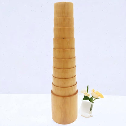 Professional Wooden Bracelet Mandrel & Sizer Tool - Step-Design Adjustable Bangle Sizing Tool for Precise Measurements, Ideal for Bracelet Making, Wire Wrapping, and Jewelry Crafting with Durability
