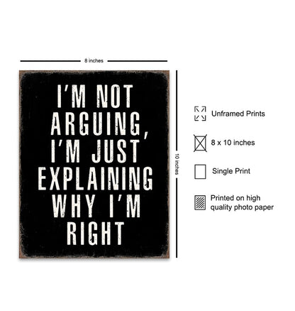 Office funny Quotes Wall Decor - Sarcastic Sayings Wall Decor for Men - Workplace funny Sayings - Man cave Sign - Silly Office Picture - Work Photo - Home Print, Executive Artwork