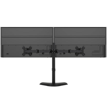 Mount-It! Dual Monitor Stand, Premium Adjustable Desk Mount for Two 13–32 Inch Screens up to 17 lbs Each, Full Motion Swivel Tilt Rotate Height Adjustable Arms, VESA 75x75 100x100, Steel Base