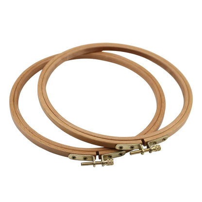 2 Pack 7 Inch Embroidery Hoop, Guofa 18CM Beech Wood Cross Stitch Hoops, Decorative Hanging Embroidery Frame for Needlepoint Sewing Project