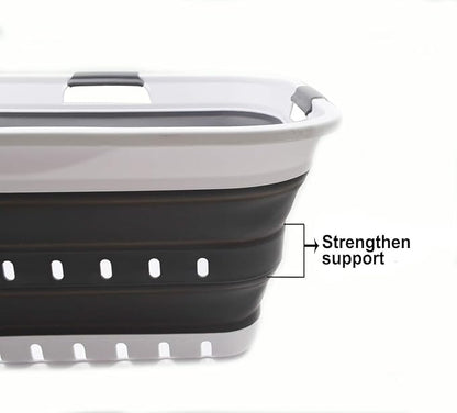 SAMMART 42L Collapsible Plastic Laundry Basket