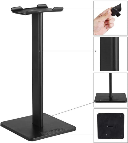 YouCut Headphone Stand, Universal Aluminum Holder Showing Display Hanger for HyperX Cloud II Gaming Headset, Microsoft Xbox One Chat, Turtle Beach Recon, Sony Headset 2.0 and More