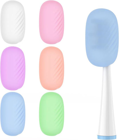 Toothbrush Covers Caps 6 Pack, Silicone Toothbrush Head Protector Replacement