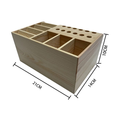 SUIDI Mutifunctional bamboo Wooden Storage Box Desktop Phone Repair Screwdriver Tweezers Holder Phone Parts Organizer Tool Organizer