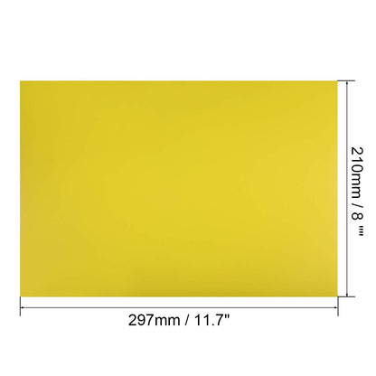 uxcell 5 Pcs Dry Erase Magnetic Strip 11.7" x 8" Magnetical Sheet Labels Stickers Writable Yellow for Whiteboards Refrigerator and Crafts
