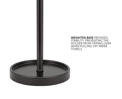 Ivilon Countertop Paper Towel Holder - Modern Tapered End Cap Design - Color Oil Rubbed Bronze