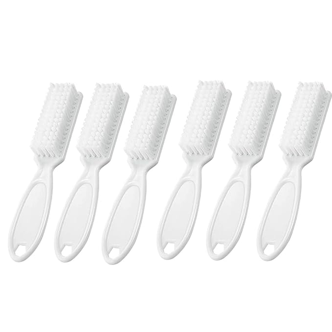 6Pcs Handle Grip Nail Brush, Hand Fingernail Cleaner Brush Manicure Tools Scrub