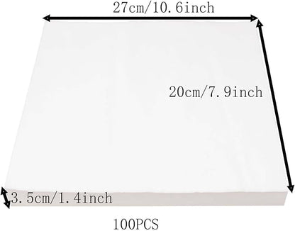 100 Sheets Bird Cage Liner Papers, Disposable Bird Cage Paper Liners, Cuttable Pet Animal Cages Cushion, Precut Absorbent Bird Paper for Bird Parrot Small Animal, 7.9'' X 10.6''