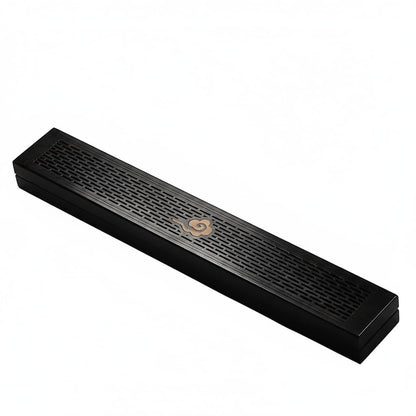 Seedlink Chinese Incense Holder for Sticks with Ash Catcher - Wooden Incense Burner Box with Storage, Ceramic Lined, Anti-Ash, for Meditation, Yoga, Home Decor (Balck - Cloud)