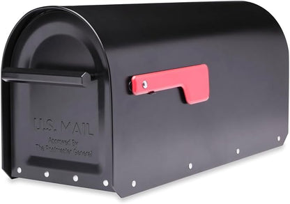 Architectural MAILBOXES 5560B-R-10 Architectural Mailboxes Sequoia Post Mount Mailbox, Large, Black