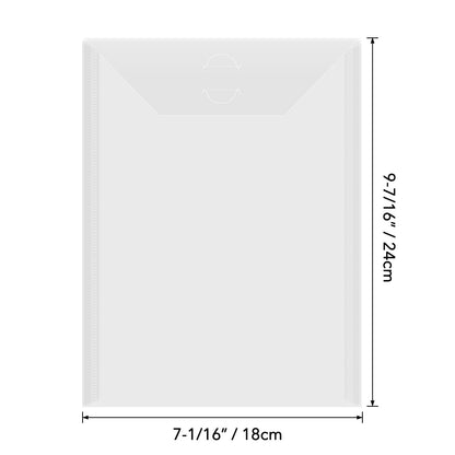 Briartw 50 Pack Storage Envelopes,Clear 7x9.4" Resealable Plastic Envelopes Pockets for Cutting Dies Stencil Crafts Organizer Holder,Storage Bag for Clear Stamp,Die Cuts,Scrapbook Paper,Photos