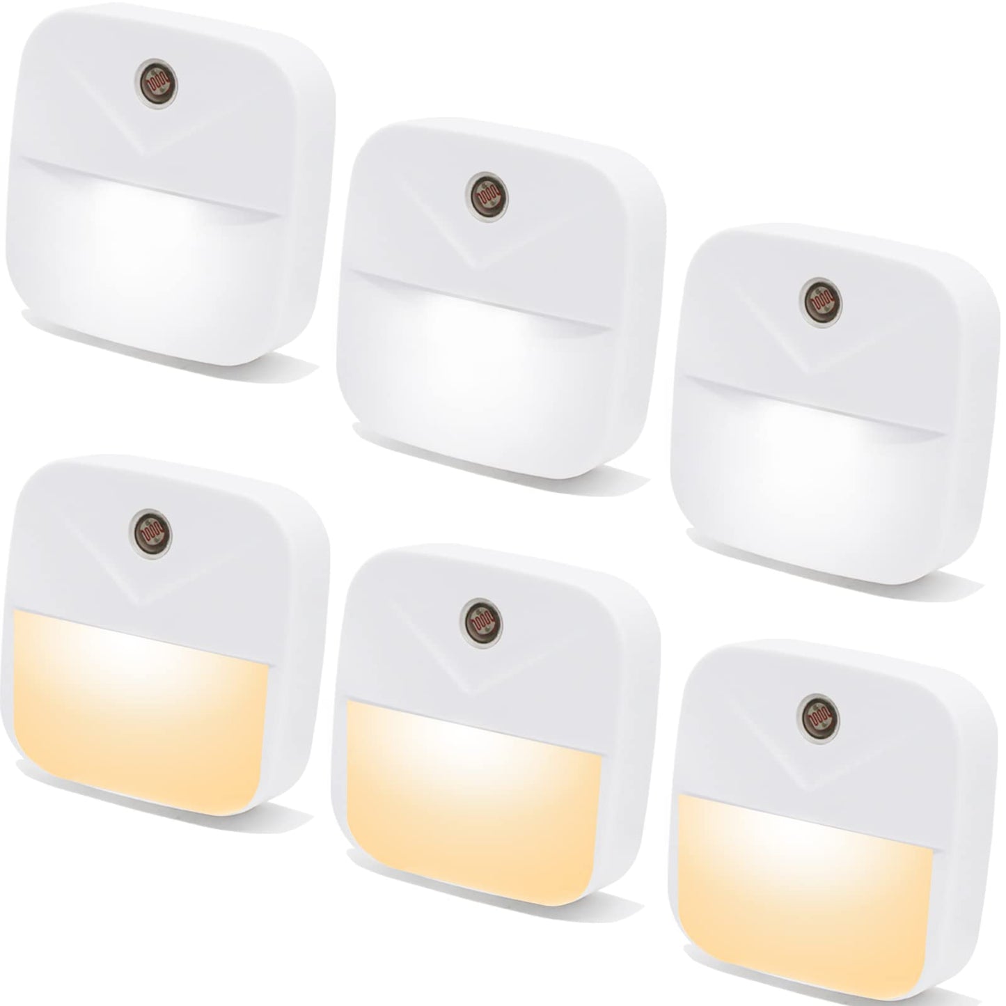 6 Pack Night Light Plug in, White LED Nightlights with Smart Dusk to Dawn Sensor, Plug into Wall Nightlights Suitable for Bedroom, Bathroom, Hallway, Kitchen, Stairs, Kids, Adults