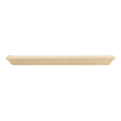 MANTELSDIRECT 60 Inch Floating Fireplace Mantel Wood Shelf in Unfinished - Colton from Mantels Direct | Wooden Rustic Wall Shelf Perfect for Décor and Electric Fireplaces