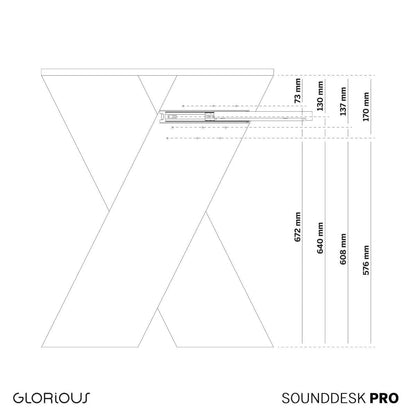 Glorious Sound Desk Pro Professional Studio Workstation in Black