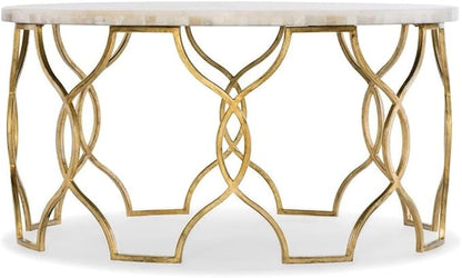 Hooker Furniture Melange Corrina 36" Round Coffee Table in Gold